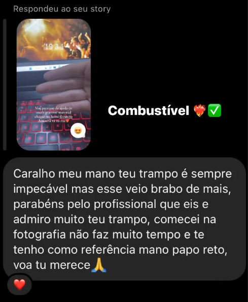 Feedback trabalho impecável