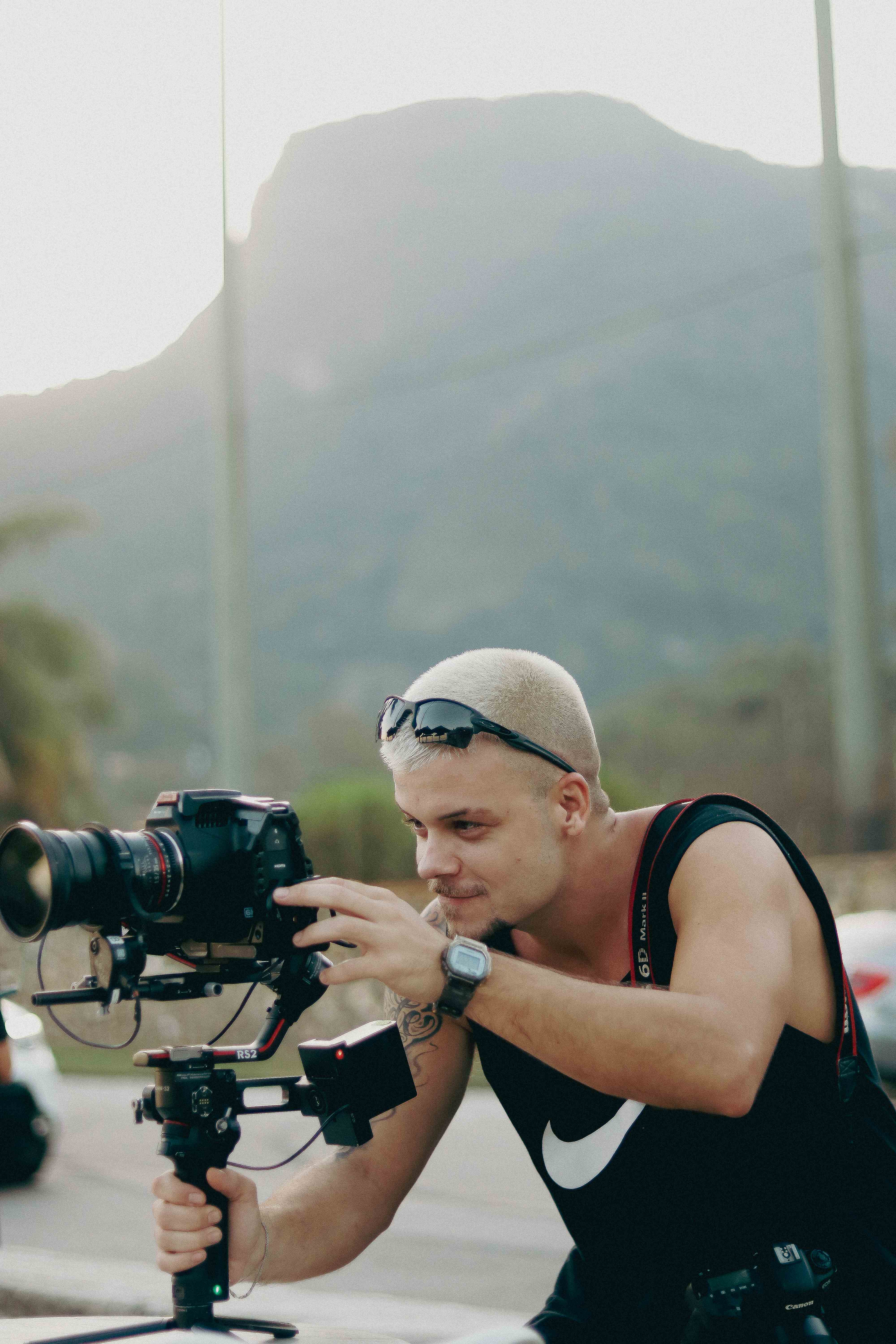 Fotógrafo com câmera